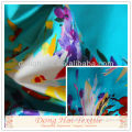 100% cotton sateen fabric with print flower